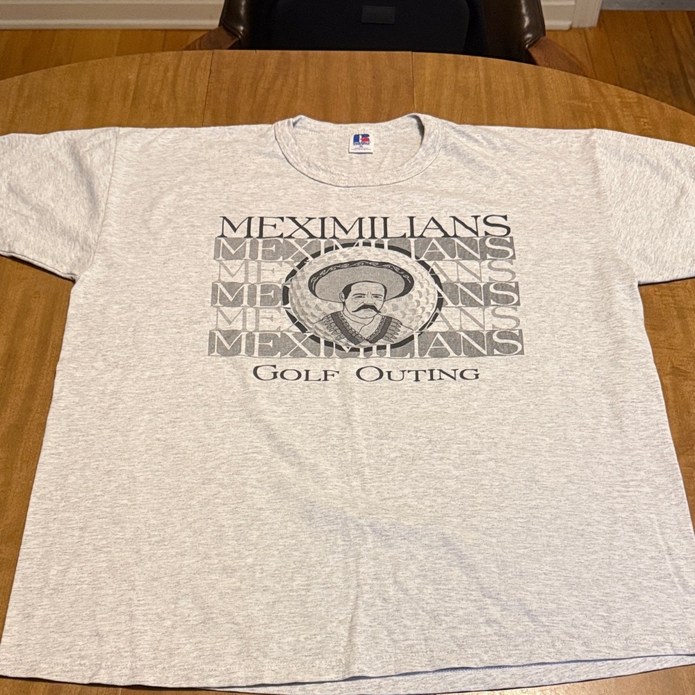 Vintage Meximilians Golf Outing Mens Light Gray Graphic T-Shirt